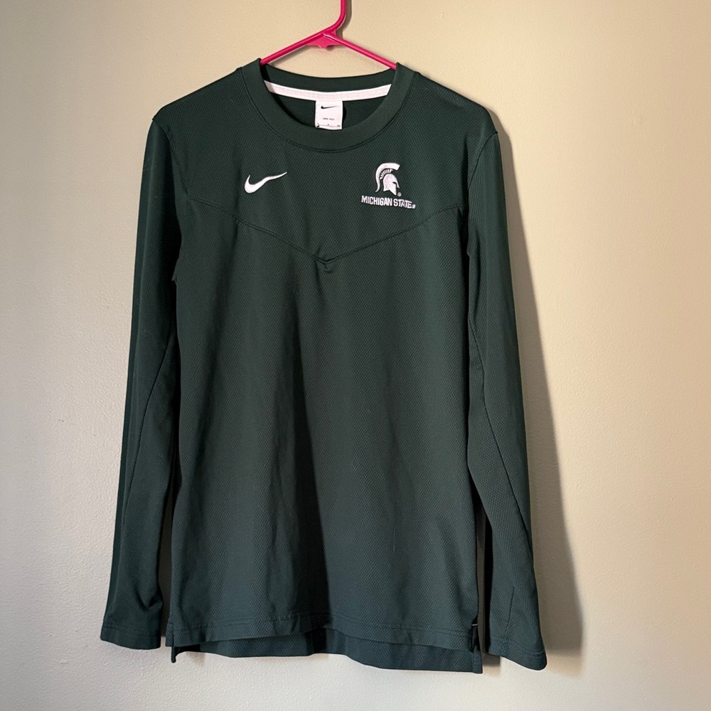 Nike Michigan State Dark Green Long Sleeve Top